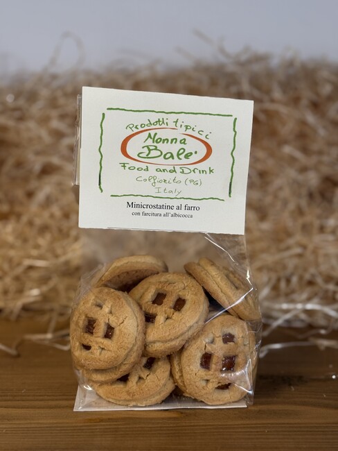 Minicrostatine al farro con farcitura all'albicocca di Nonna Balè